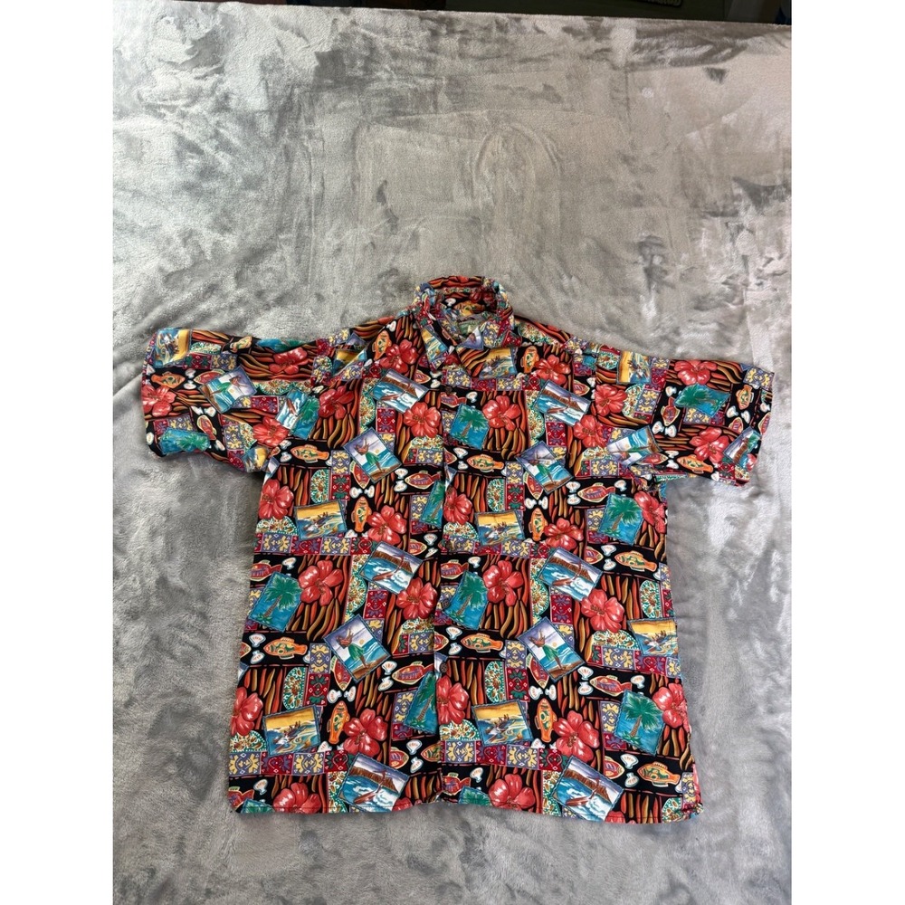 Reyn Spooner Paradise Of the Pacific Hawaiian Traditional Rayon Graphic XL